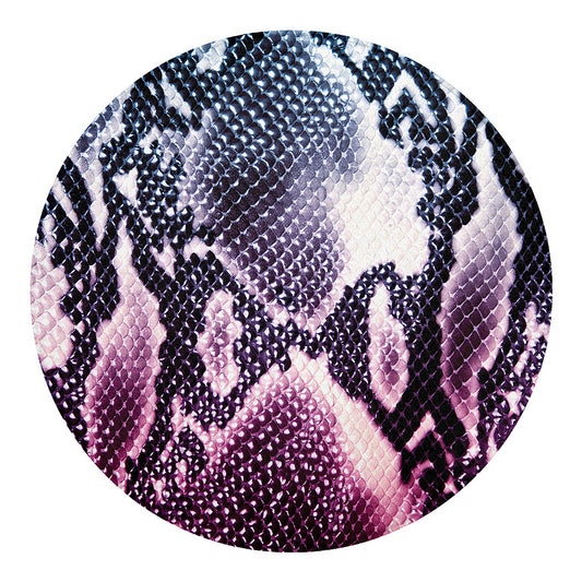 Purple And Blue Snakeskin Print Round Blanket