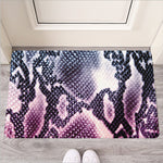 Purple And Blue Snakeskin Print Rubber Doormat