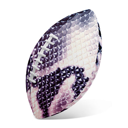 Purple And Blue Snakeskin Print Rugby Ball