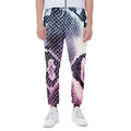 Purple And Blue Snakeskin Print Joggers