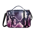 Purple And Blue Snakeskin Print Shoulder Strap Bible Bag