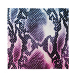 Purple And Blue Snakeskin Print Silk Bandana