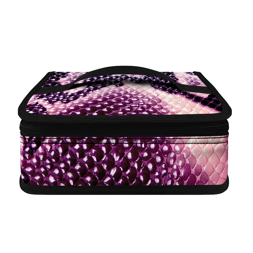 Purple And Blue Snakeskin Print Small Lunch Bag