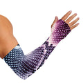 Purple And Blue Snakeskin Print Sun Protection Arm Sleeves