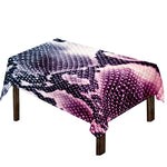 Purple And Blue Snakeskin Print Tablecloth