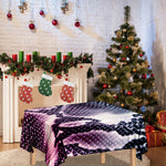Purple And Blue Snakeskin Print Tablecloth