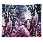 Purple And Blue Snakeskin Print Tapestry