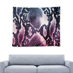 Purple And Blue Snakeskin Print Tapestry