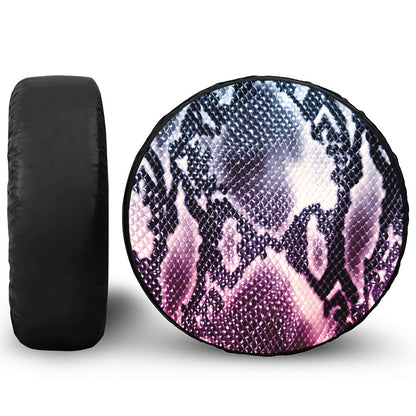 Purple And Blue Snakeskin Print Tire Cover