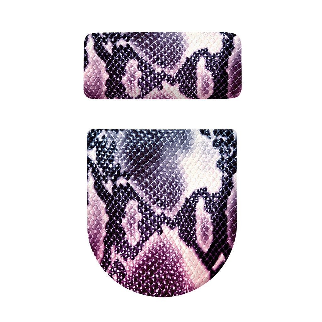 Purple And Blue Snakeskin Print Toilet Lid And Tank Cover Set