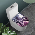 Purple And Blue Snakeskin Print Toilet Lid Cover