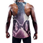 Purple And Blue Snakeskin Print Training Tank Top