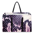 Purple And Blue Snakeskin Print Utility Tote Bag