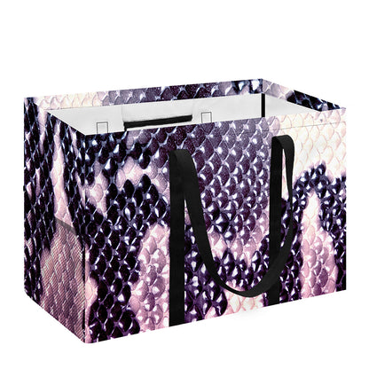 Purple And Blue Snakeskin Print Utility Tote Bag