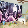 Purple And Blue Snakeskin Print Wall Sticker