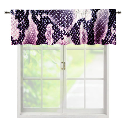 Purple And Blue Snakeskin Print Window Valance