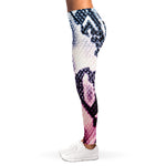 Purple And Blue Snakeskin Print Women's Leggings