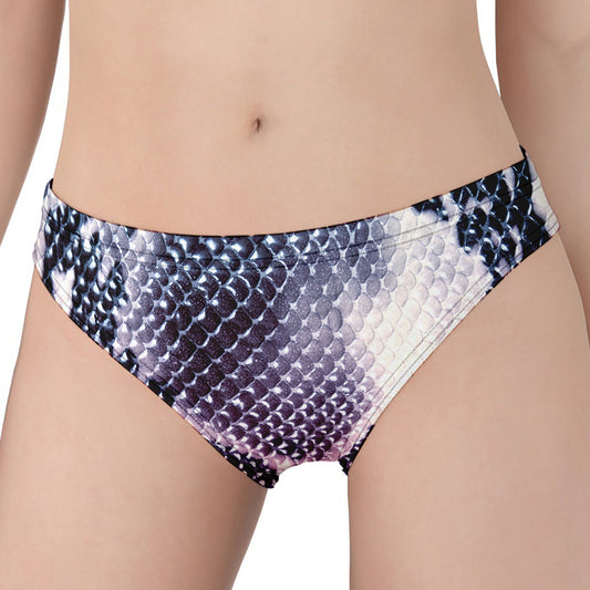 Purple And Blue Snakeskin Print Women's Panties