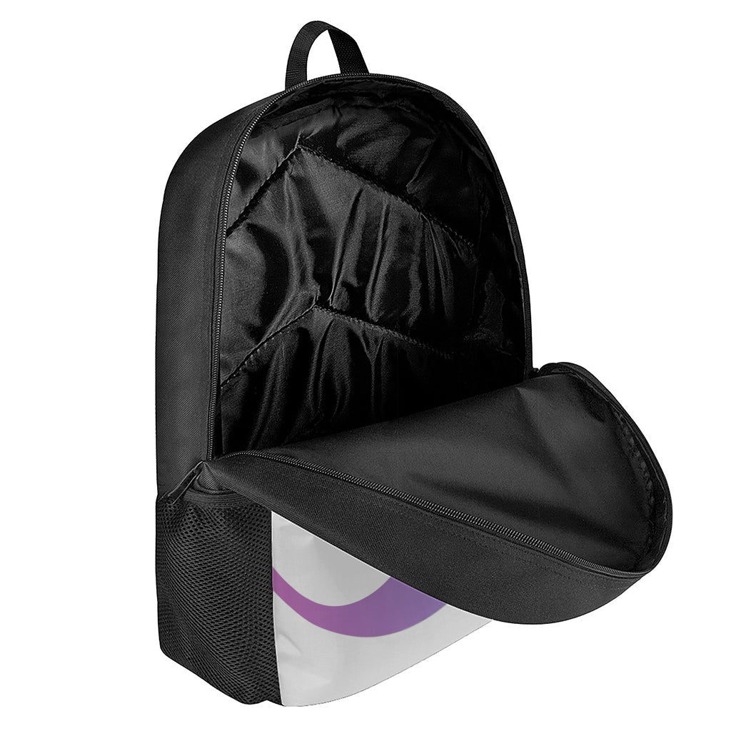 Purple And Blue Yin Yang Print 17 Inch Backpack