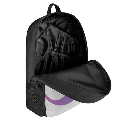 Purple And Blue Yin Yang Print 17 Inch Backpack
