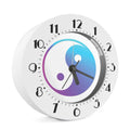Purple And Blue Yin Yang Print Alarm Clock