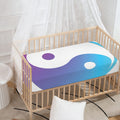 Purple And Blue Yin Yang Print Baby Crib Sheet