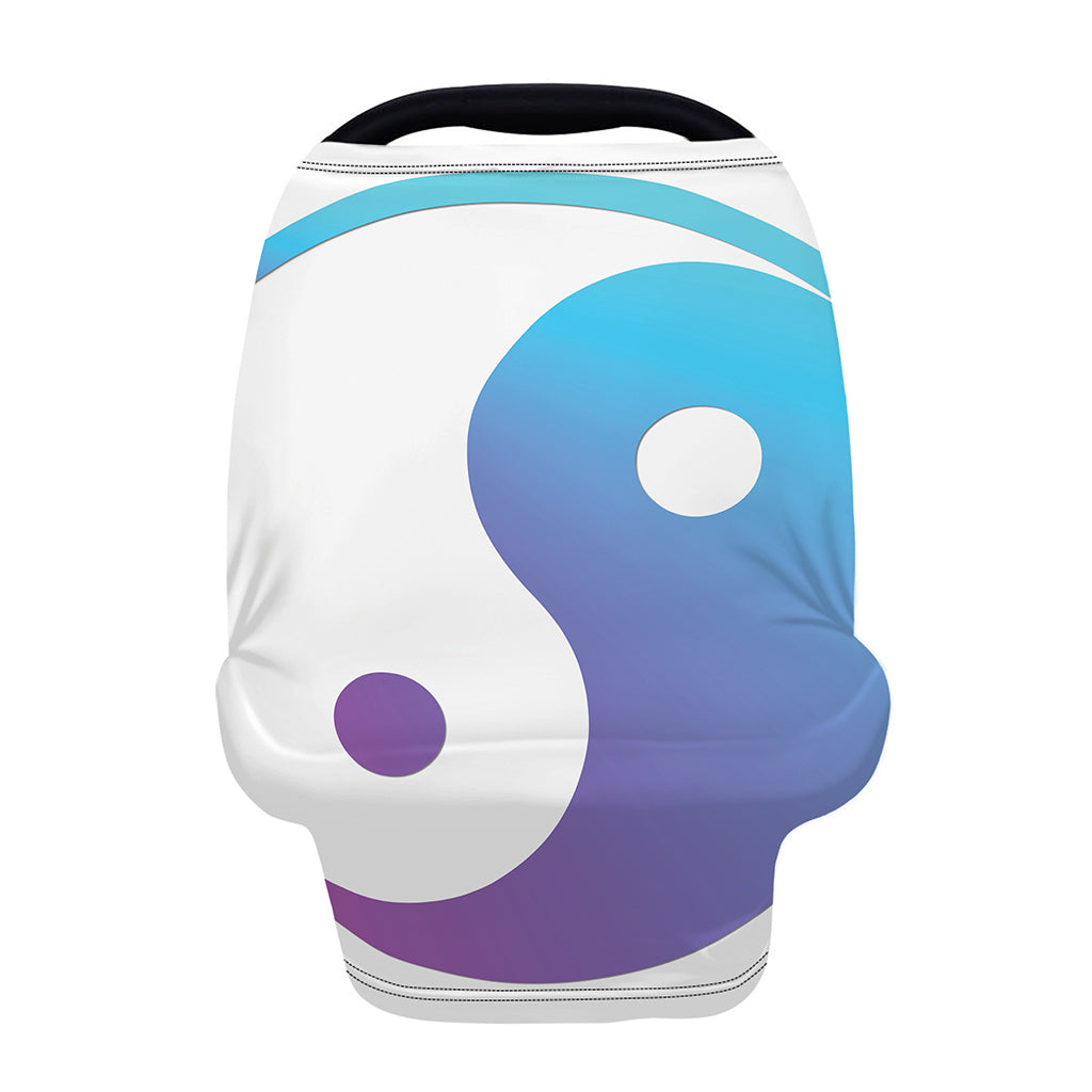 Purple And Blue Yin Yang Print Baby Seat Cover