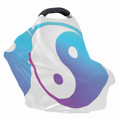 Purple And Blue Yin Yang Print Baby Seat Cover