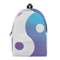 Purple And Blue Yin Yang Print School Backpack