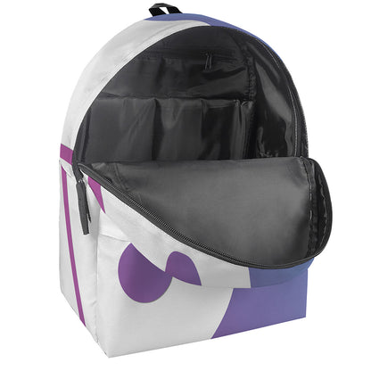 Purple And Blue Yin Yang Print Backpack