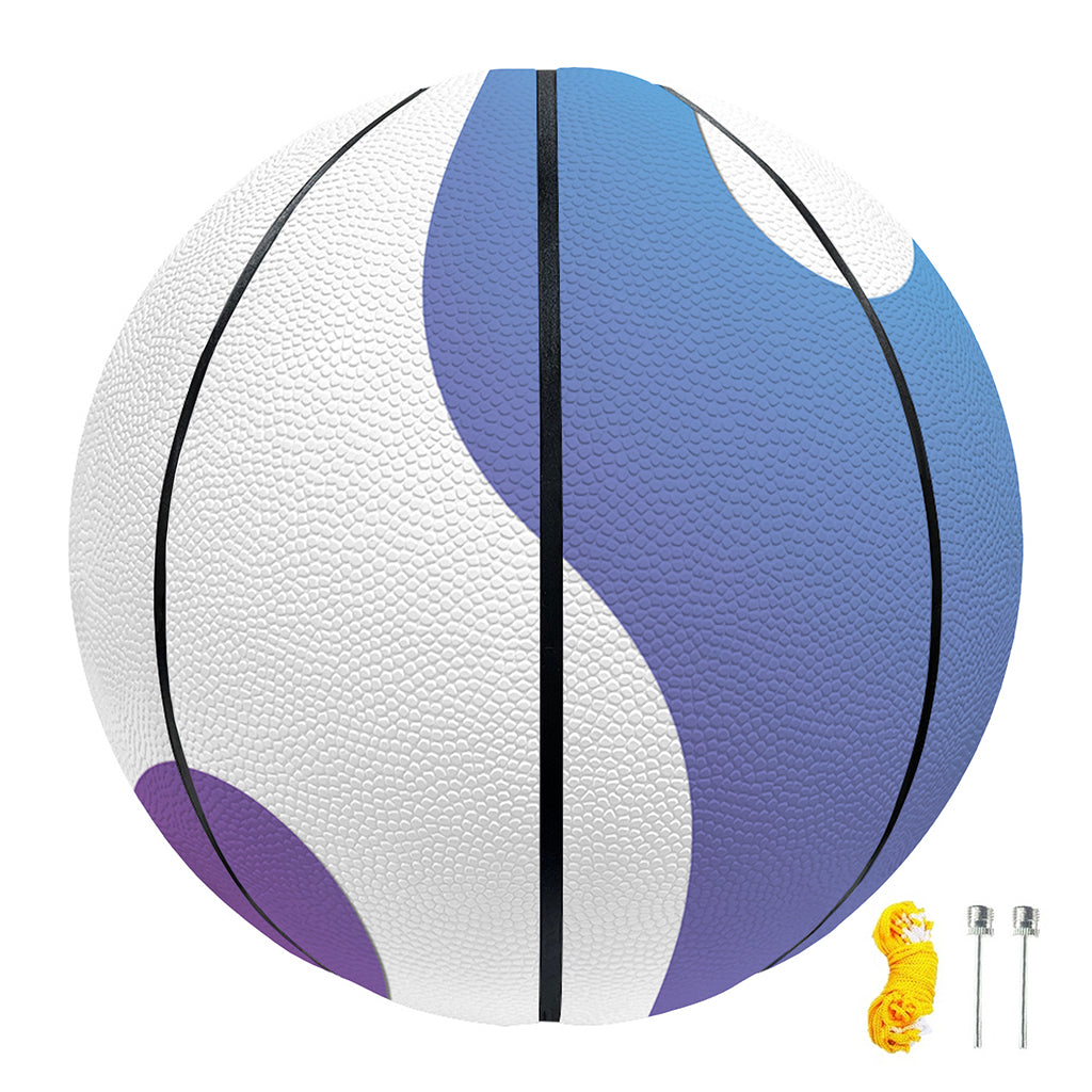 Purple And Blue Yin Yang Print Basketball