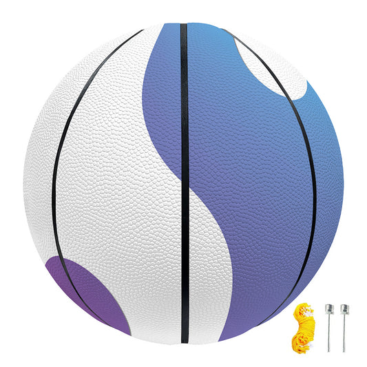 Purple And Blue Yin Yang Print Basketball