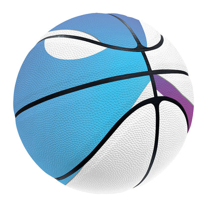 Purple And Blue Yin Yang Print Basketball