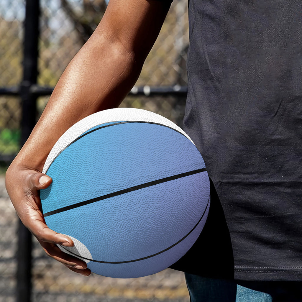 Purple And Blue Yin Yang Print Basketball