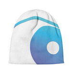 Purple And Blue Yin Yang Print Beanie