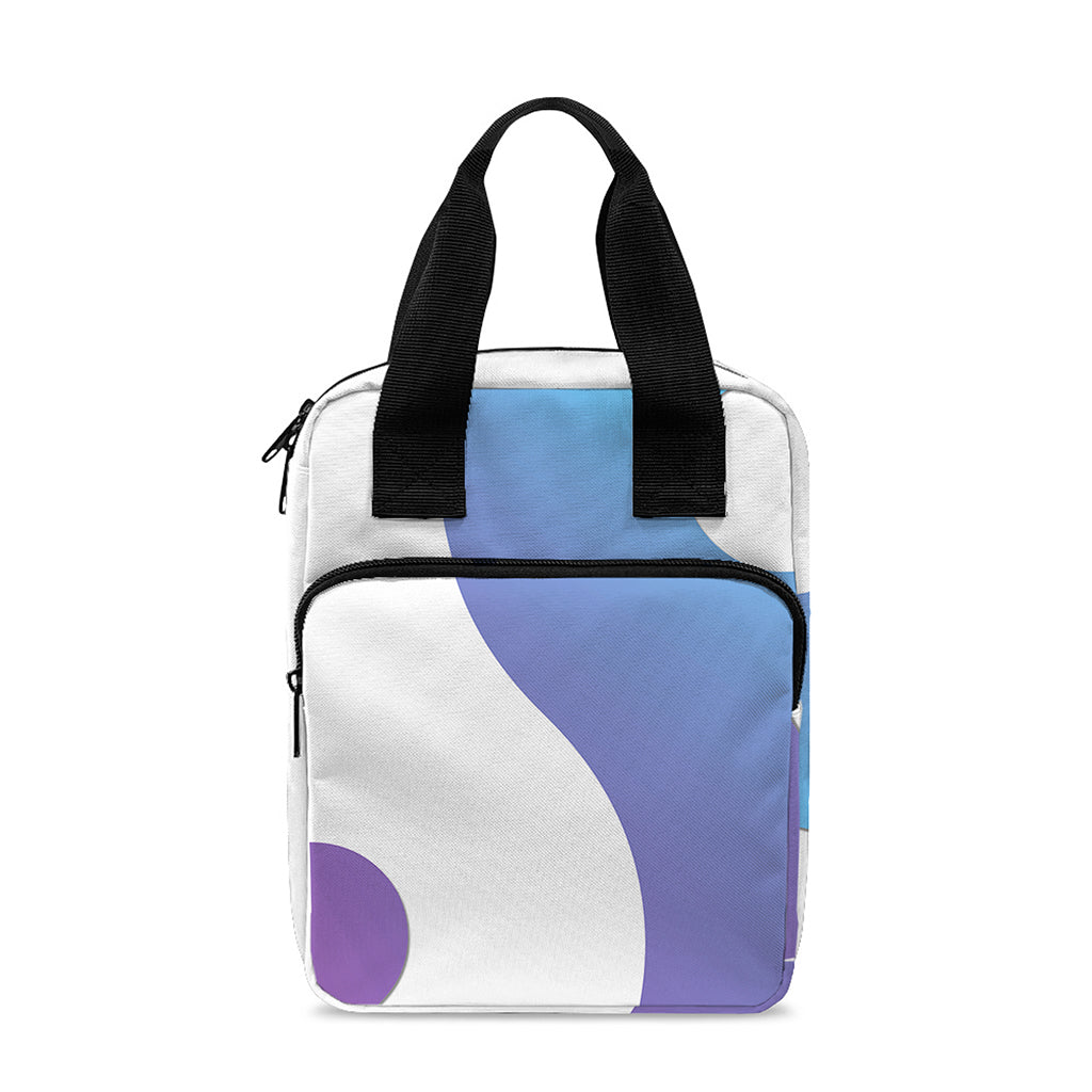 Purple And Blue Yin Yang Print Bible Tote Bag
