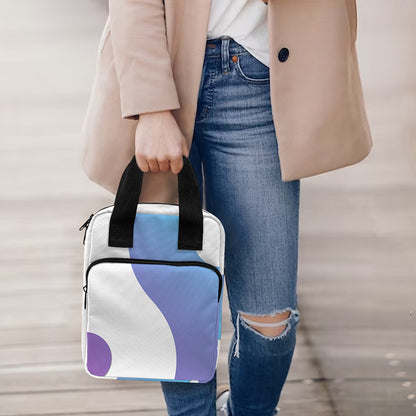 Purple And Blue Yin Yang Print Bible Tote Bag