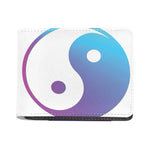 Purple And Blue Yin Yang Print Bifold Wallet