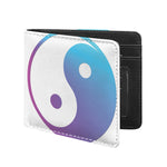 Purple And Blue Yin Yang Print Bifold Wallet
