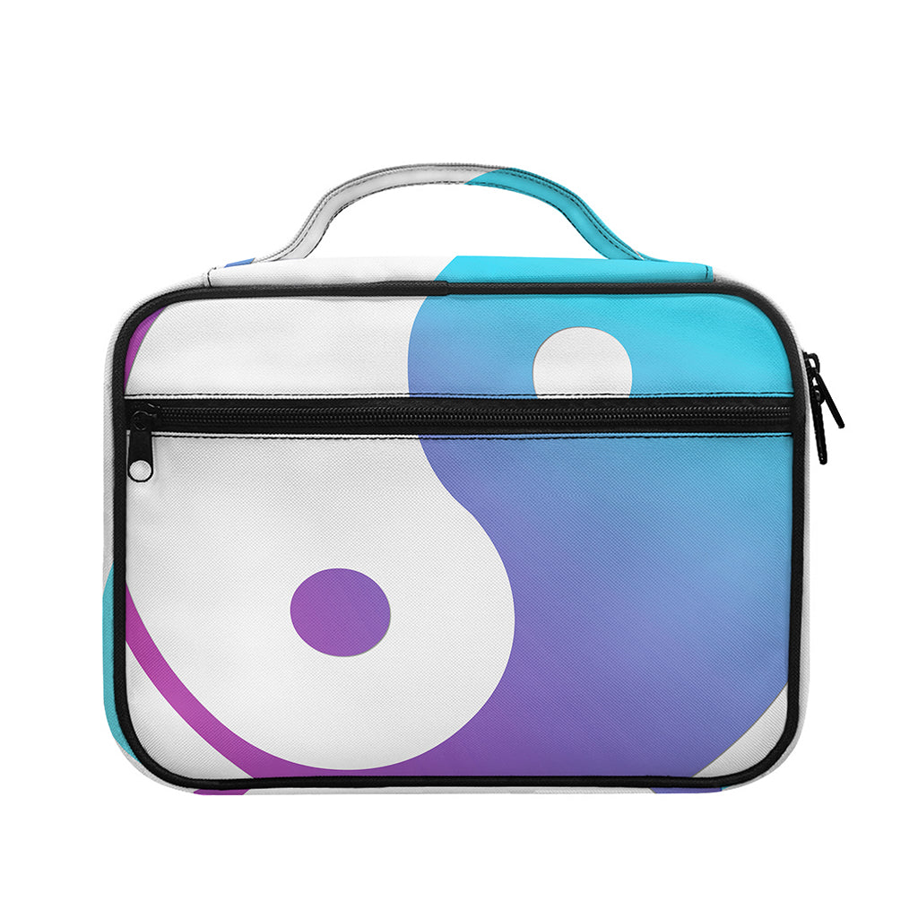 Purple And Blue Yin Yang Print Briefcase Bible Bag