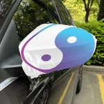 Purple And Blue Yin Yang Print Car Side Mirror Covers