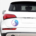 Purple And Blue Yin Yang Print Car Sticker