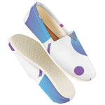Purple And Blue Yin Yang Print Casual Shoes