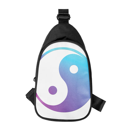 Purple And Blue Yin Yang Print Chest Bag