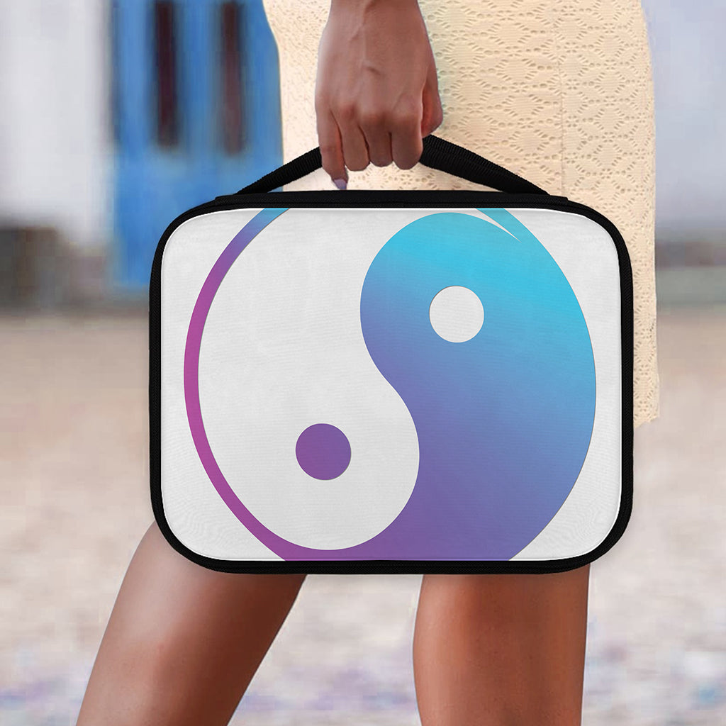 Purple And Blue Yin Yang Print Classic Bible Case