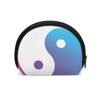 Purple And Blue Yin Yang Print Coin Purse