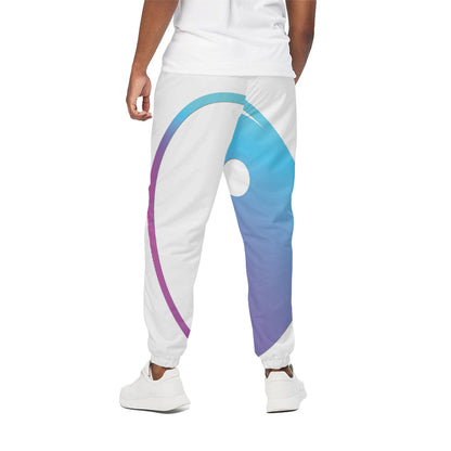 Purple And Blue Yin Yang Print Cotton Pants