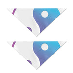 Purple And Blue Yin Yang Print Dog Bandana