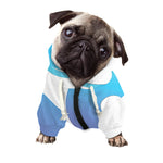 Purple And Blue Yin Yang Print Dog Zip Up Hoodie