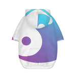 Purple And Blue Yin Yang Print Dog Zip Up Hoodie